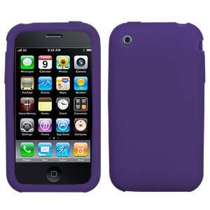  Soft Silicone Skin Case(Dr Purple) For APPLE iPhone 3GS/3G 