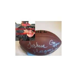  JOSH MORGAN 49ERS,VIRGINIA TECH,SIGNED NFL FOOTBALL WITH 