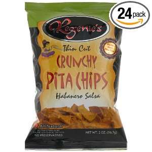 Regenies Pita Chips Habanero Salsa, 2.0 Ounce Bags (Pack of 24)