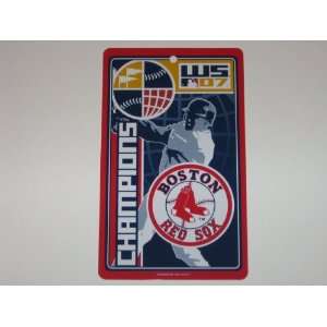   WORLD SERIES CHAMPS Logo Plastic ROOM SIGN (7 1/4 wide & 12 long