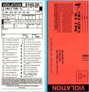 10 fake police parking tickets + 1 Fake Million Bill  