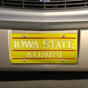  NCAA Iowa State Cyclones Gold Mirrored Alumni License 
