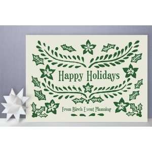  Block Printed Business Holiday Cards: Office Products