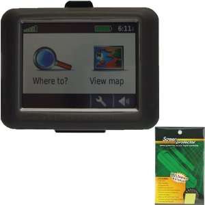  2in1 Combo! Garmin GPS Silicone Skin Case Smoke Plus 