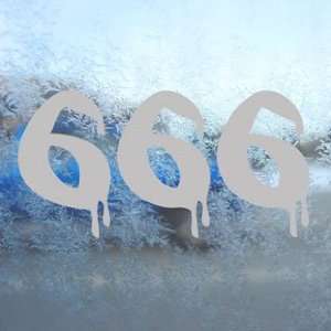  Bloody 666 Satanic Number Of The Beast Gray Decal Gray 