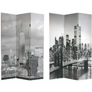   ft. Tall Double Sided New York Scenes Room Divider