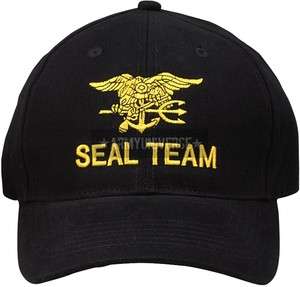 Black Navy Seal Team Low Profile Adjustable Cap 613902928909  