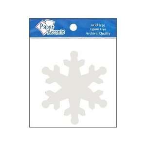  AD Paper Chipboard Shapes 8pc Snowflake White Arts 