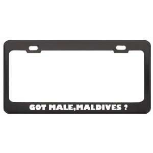 Got Male,Maldives ? Location Country Black Metal License Plate Frame 