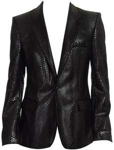   Snake Embossed Leather Blazer Jacket Custom Made to Order new  