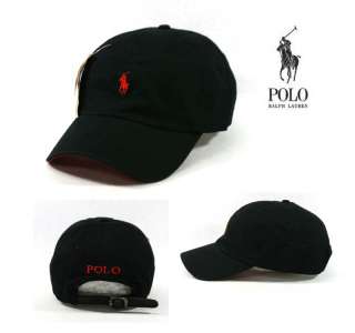 Polo cap baseball tennis golf outdoor sports hat black cap small red 