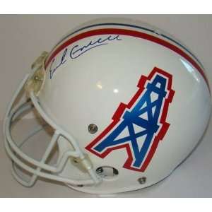 Earl Campbell SIGNED Oilers Texas Helmet 1/1  Sports 