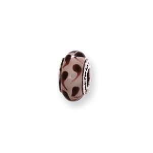    Brown Glass Charm for Pandora and most 3mm Bracelets Jewelry