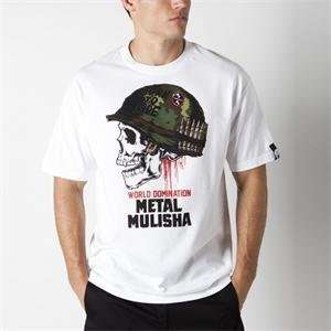  Metal Mulisha Full Metal T Shirt   Large/White Automotive