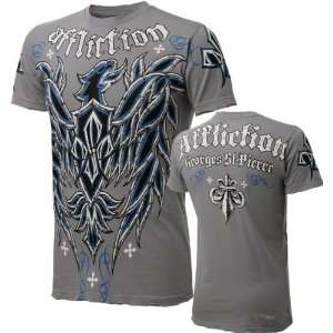   Georges St Pierre Affliction Silver Walkout T Shirt