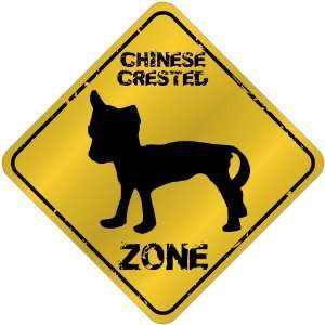 New  Chinese Crested Zone   Old / Vintage  Crossing Sign 