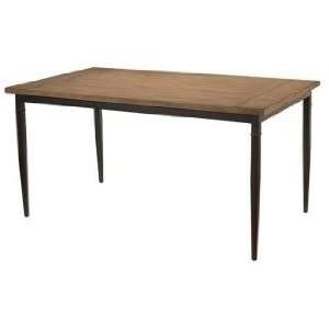   Charleston Rectangle Wood and Metal Dining Table: Home & Kitchen