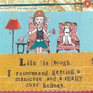 Curly Girl   SQLT13   LIFE IS TOUGH   Greeting Card