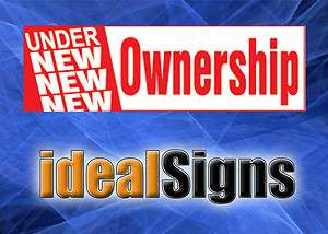 UNDER NEW OWNERSHIP Pre Printed Stock BANNER 3x10 Signs  