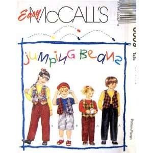 McCalls Sewing Pattern 8309 Kids Lined Vest, Top and Pants or Shorts 