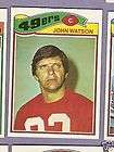 1977 Topps FB #364 John Watson/49ers EX/MT