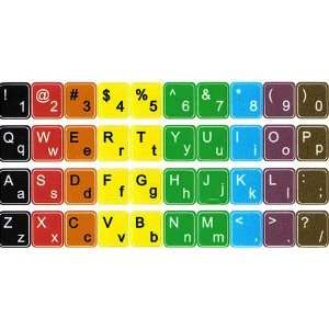 US (lower and upper case) COLORED PC KEYBOARD STICKERS NON TRANSPARENT 