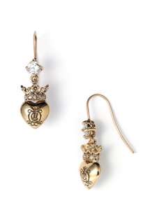 Juicy Couture Royal Heart Drop Earrings  
