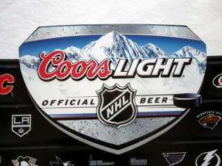 Coors Light Beer NHL Hockey Team Logos Tin Sign New  