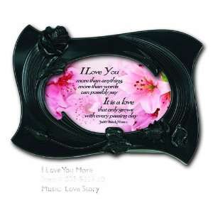 Black Rose Music Box I Love You More Card/Love Story Music  