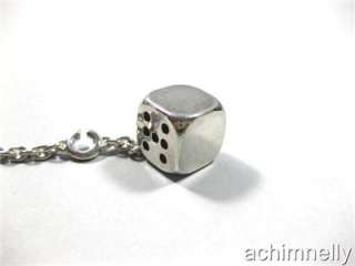 AUTHENTIC HERMÈS RARE DICE SOLID SILVER KEY CHAIN HERMES MPRS  