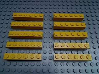 LEGO Lot of 10 YELLOW BRICK 1x6 Building Pieces Parts  