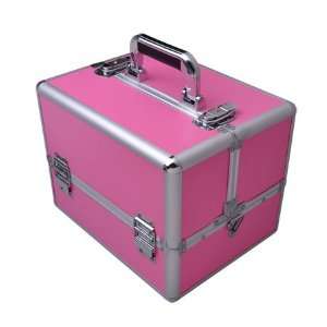  Aluminum Large Pro Train Cosmetic Makeup Case Pink: Beauty