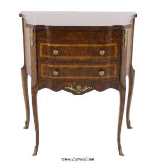 Vintage Louis XV Burled Walnut End Table by Maitland Smith  