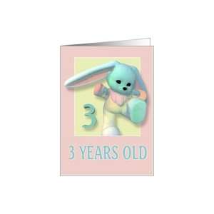  3 years old (Birthday Bunny) Card Toys & Games