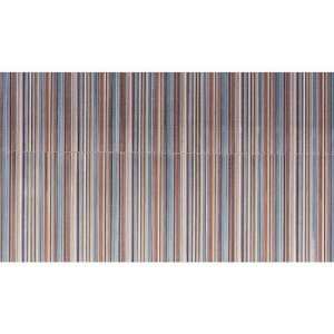   12 x 18 Ceramic Wall Tile in Blue Insert Stripes