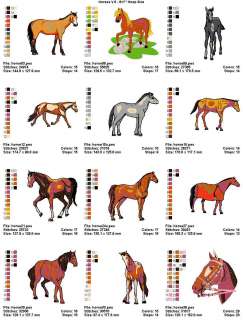 HORSES VOL.5 (5X7)   LD MACHINE EMBROIDERY DESIGNS  