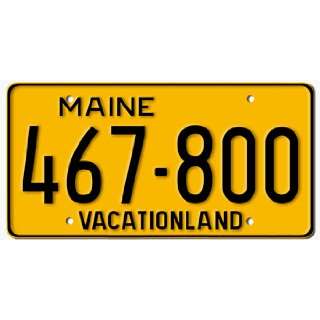 1969 MAINE STATE PLATE  EMBOSSED WITH YOUR CUSTOM NUMBER   This plate 