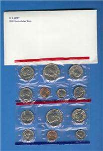1981 Mint Set P D S   Complete   Three SBA Dollars  