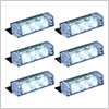 18 LED Emergency Vehicle Strobe Lights for Front Grille/Deck   White 