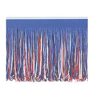 6 Ply Tissue Fringe Drape (red, white, blue) Party 