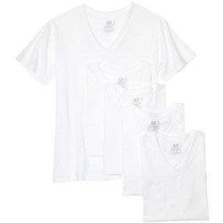  Fruit of the Loom Mens V Neck Tee 3 Pack: Clothing