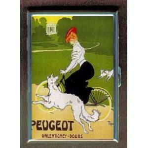 PEUGEOT BICYCLE RETRO POSTER ID Holder, Cigarette Case or Wallet: MADE 