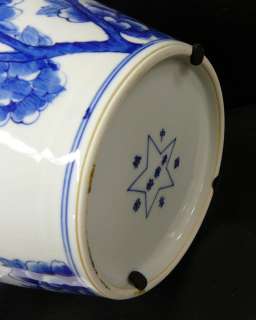 Chinese Porcelain Blue White Birds on Tree Jar ss955  