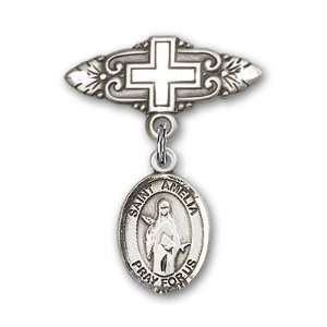   with Cross St. Amelia is the Patron Saint of Arm Pain/Bruises Jewelry