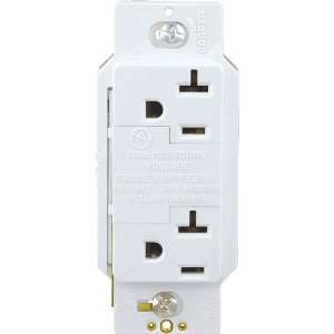 Cooper Wiring Devices 20 Amp White Decorator Duplex Electrical Outlet 