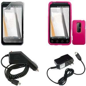   Screen Protector + Home Wall Charger + Rapid Car Charger for HTC EVO