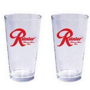 Officially Licensed Rainier Beer Pint Glass Set:  Kitchen 