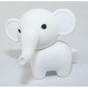    Elephant Japanese Animal Erasers. 2 Pack. White: Toys & Games