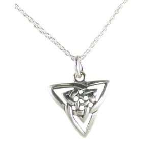  Celtic Triquetra Trinity Knot Necklace   Sterling Silver 