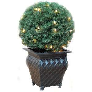 Good Tidings Artificial Christmas Topiary Shrub Ball, 14 Inches 